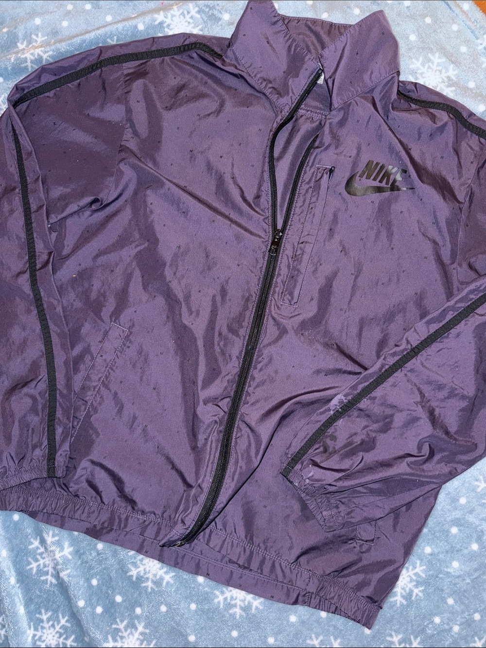 Nike Purple Track Jacket with Black Trim